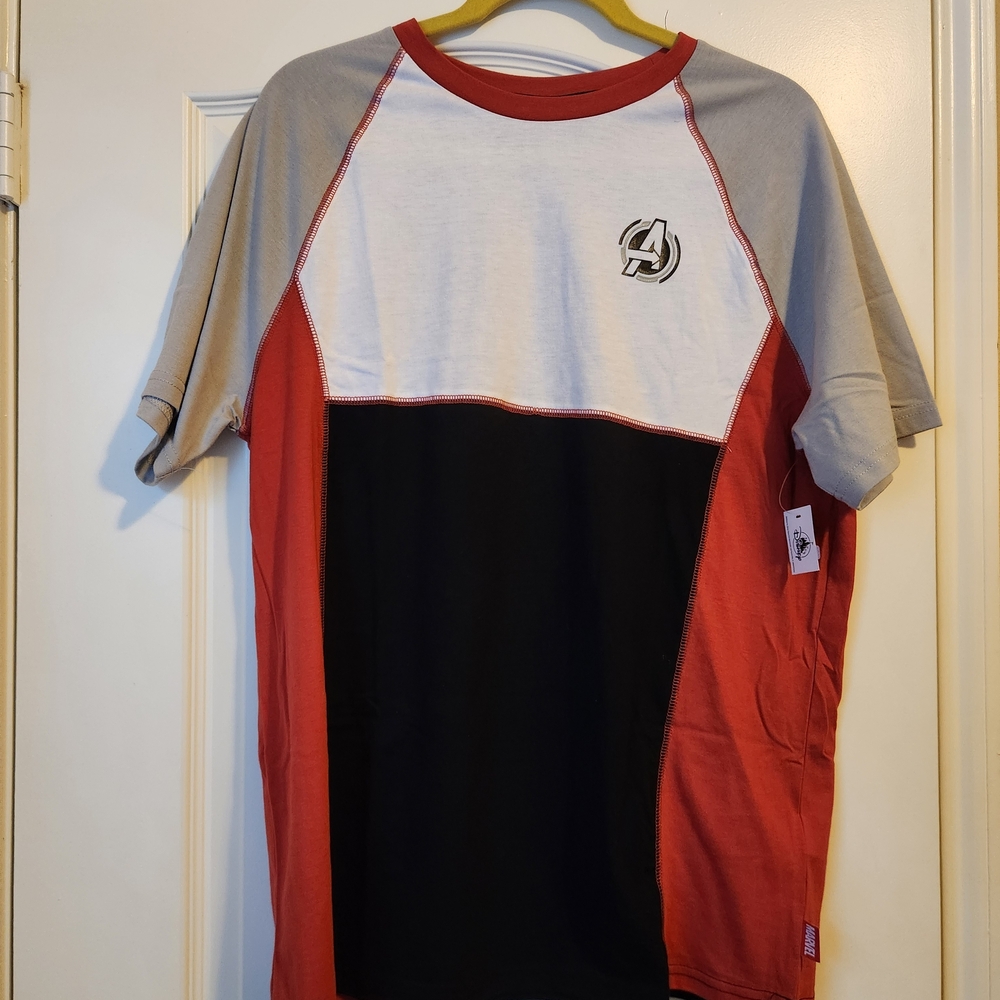Disney Avengers Red, Black, and Gray T-Shirt